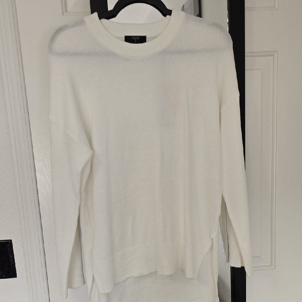 Tahari Ivory Knit Sweater Sz Lg Nwt